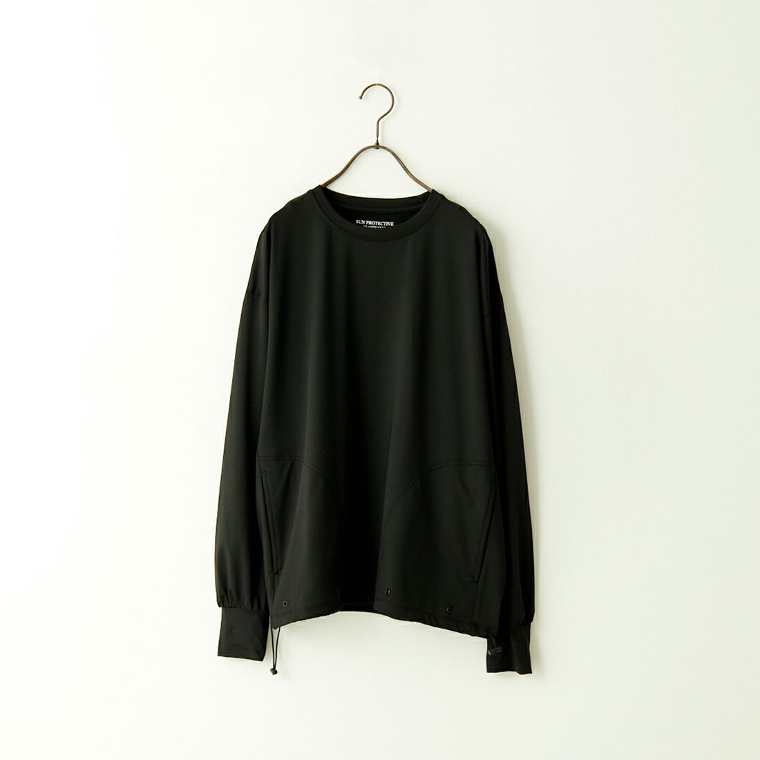 Jeans Factory Clothes [ジーンズファクトリークローズ] 裾ドローコードラッシュガードTシャツ [IN2-CST-4] BLACK