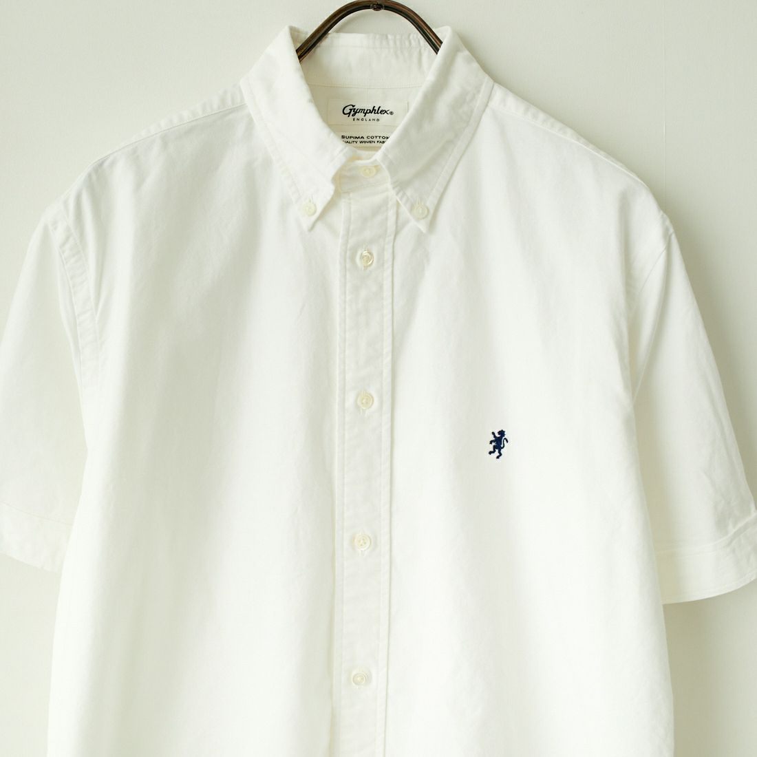 Gymphlex [ジムフレックス] ボタンダウン ショートスリーブシャツ [GY-B0244SOX] WHITE