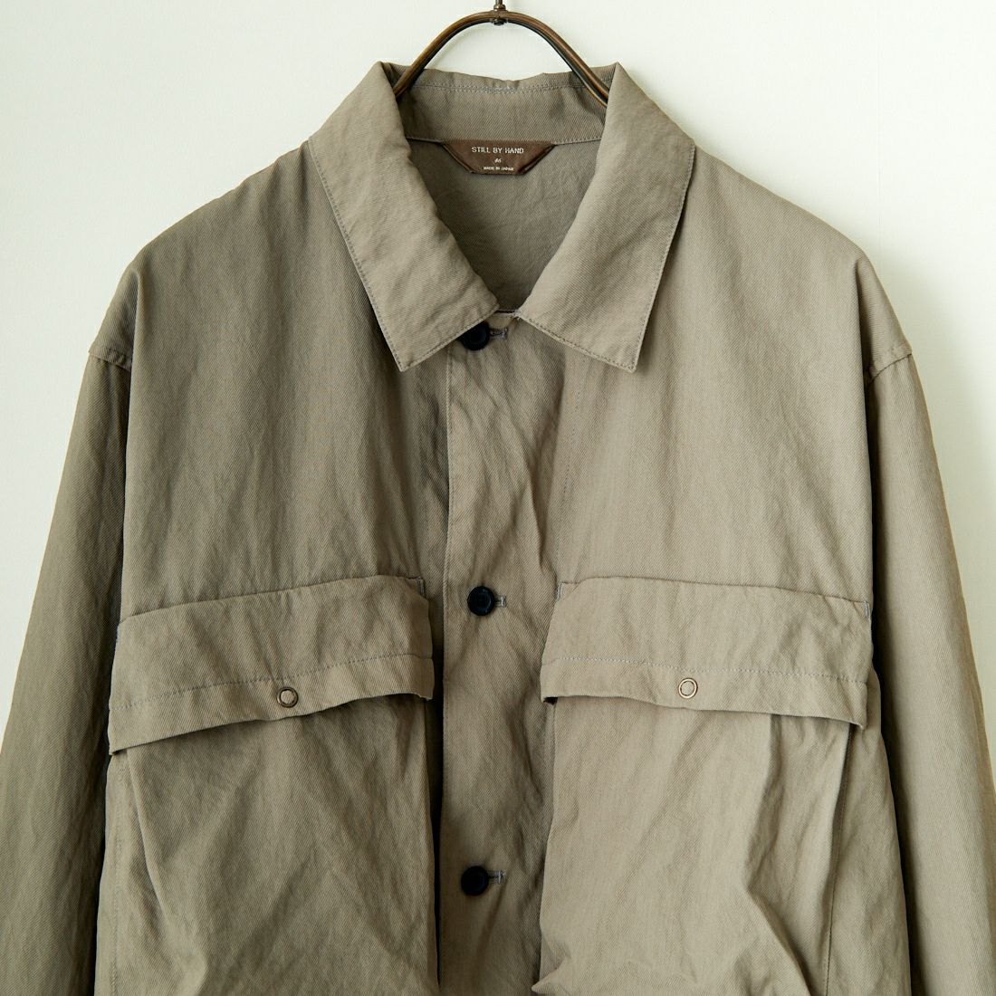 STILL BY HAND [スティルバイハンド] 製品染めシャツジャケット [BL01241] GREIGE
