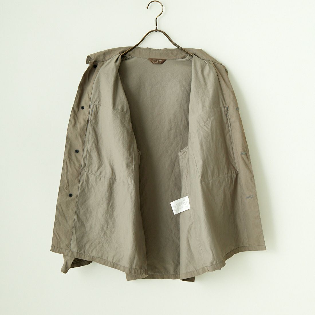 STILL BY HAND [スティルバイハンド] 製品染めシャツジャケット [BL01241] GREIGE