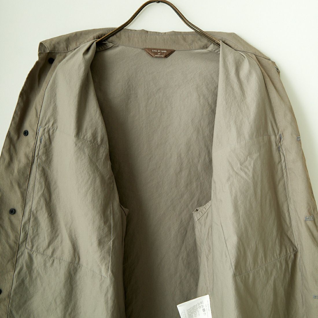 STILL BY HAND [スティルバイハンド] 製品染めシャツジャケット [BL01241] GREIGE
