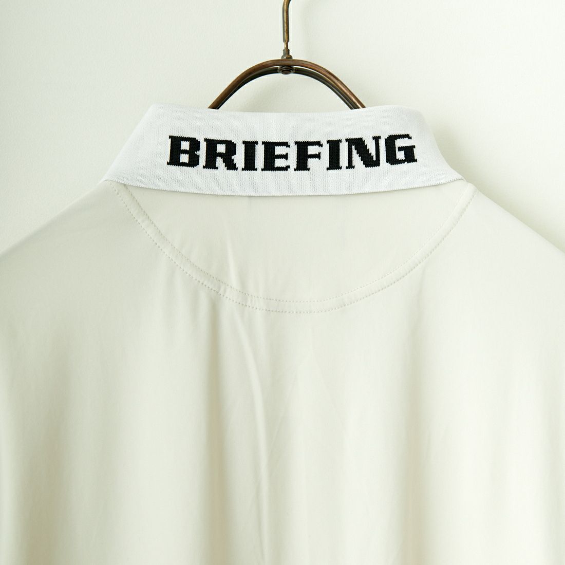 BRIEFING GOLF [ブリーフィング ゴルフ] ロゴ バックリブポロシャツ [BRG241M70] 021 BEIGE