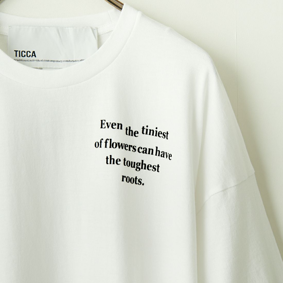 TICCA [ティッカ] EVEN プリントTシャツ [TBDS-513] WHITE