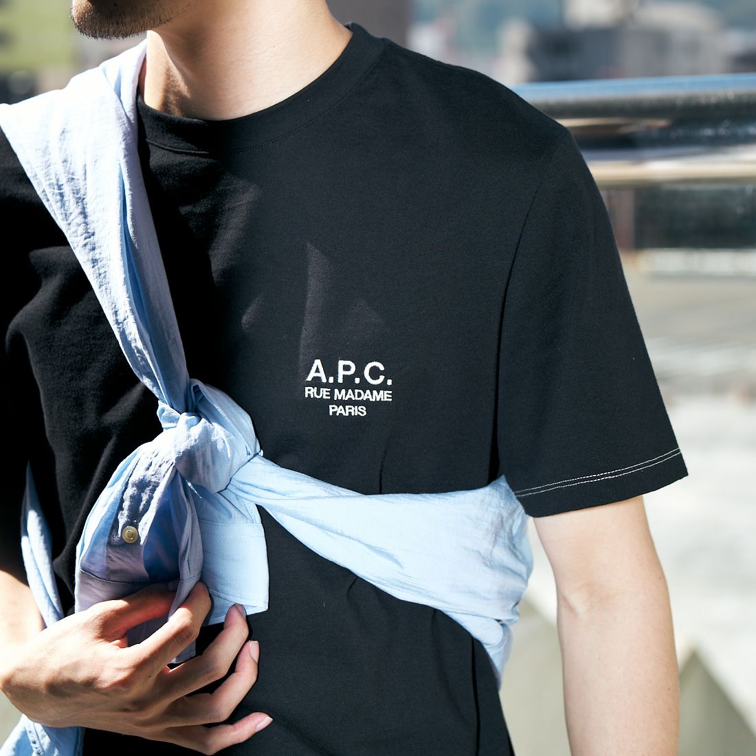 【予約商品】A.P.C. [アー・ペー・セー] 別注 ロゴ刺繍Tシャツ [JERSEY-JF]