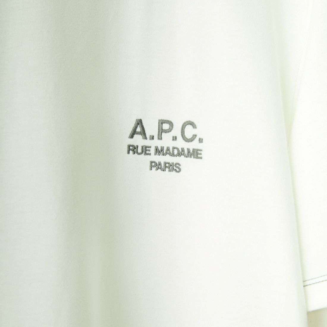 A.P.C. [アー・ペー・セー] 別注 ロゴ刺繍Tシャツ [JERSEY-JF] BLANC