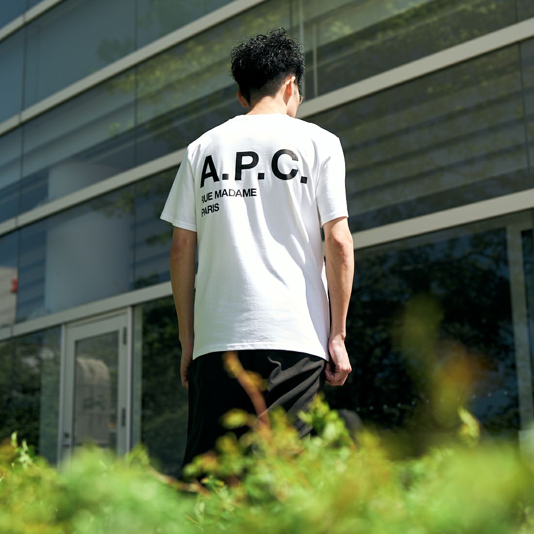 A.P.C. [アー・ペー・セー] 別注 ロゴプリントポケットTシャツ [POCKETLOGO-JF] GRIS