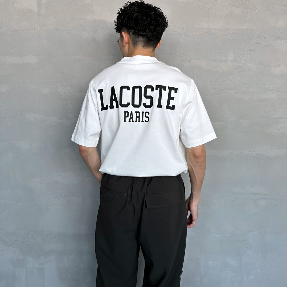 LACOSTE [ラコステ] バックプリントベーシックTシャツ [TH4705] IXQ CROISS