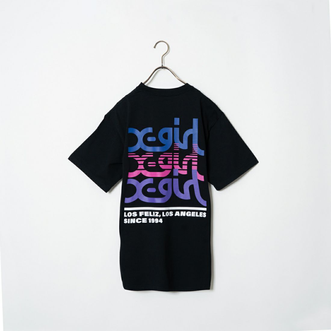 X-girl [エックスガール] トリプルミルズロゴTシャツ [105241011014] BLACK