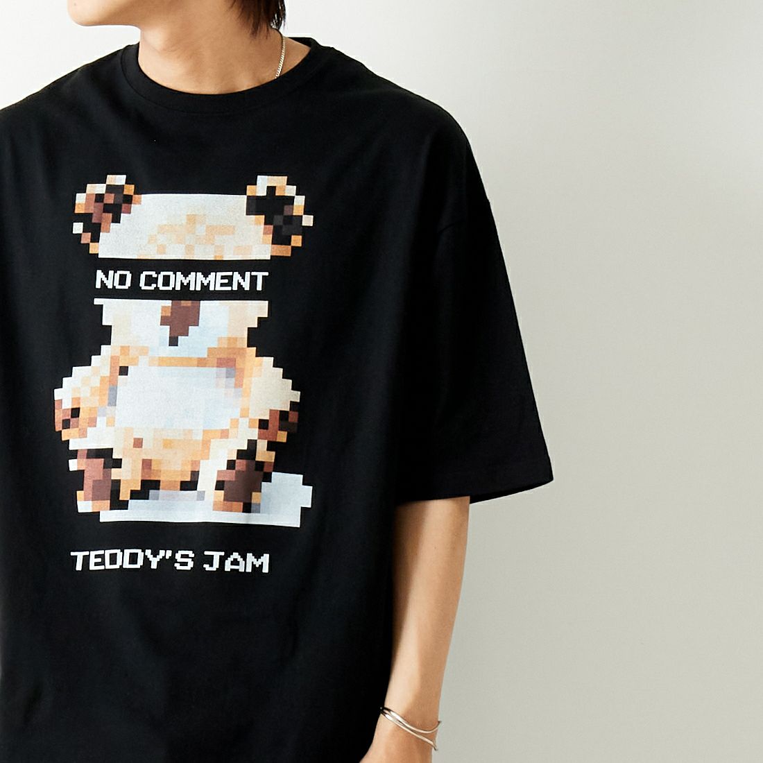 NO COMMENT PARIS [ノーコメントパリ] ショートスリーブ プリントTシャツ [NC-OT0042] BLACK