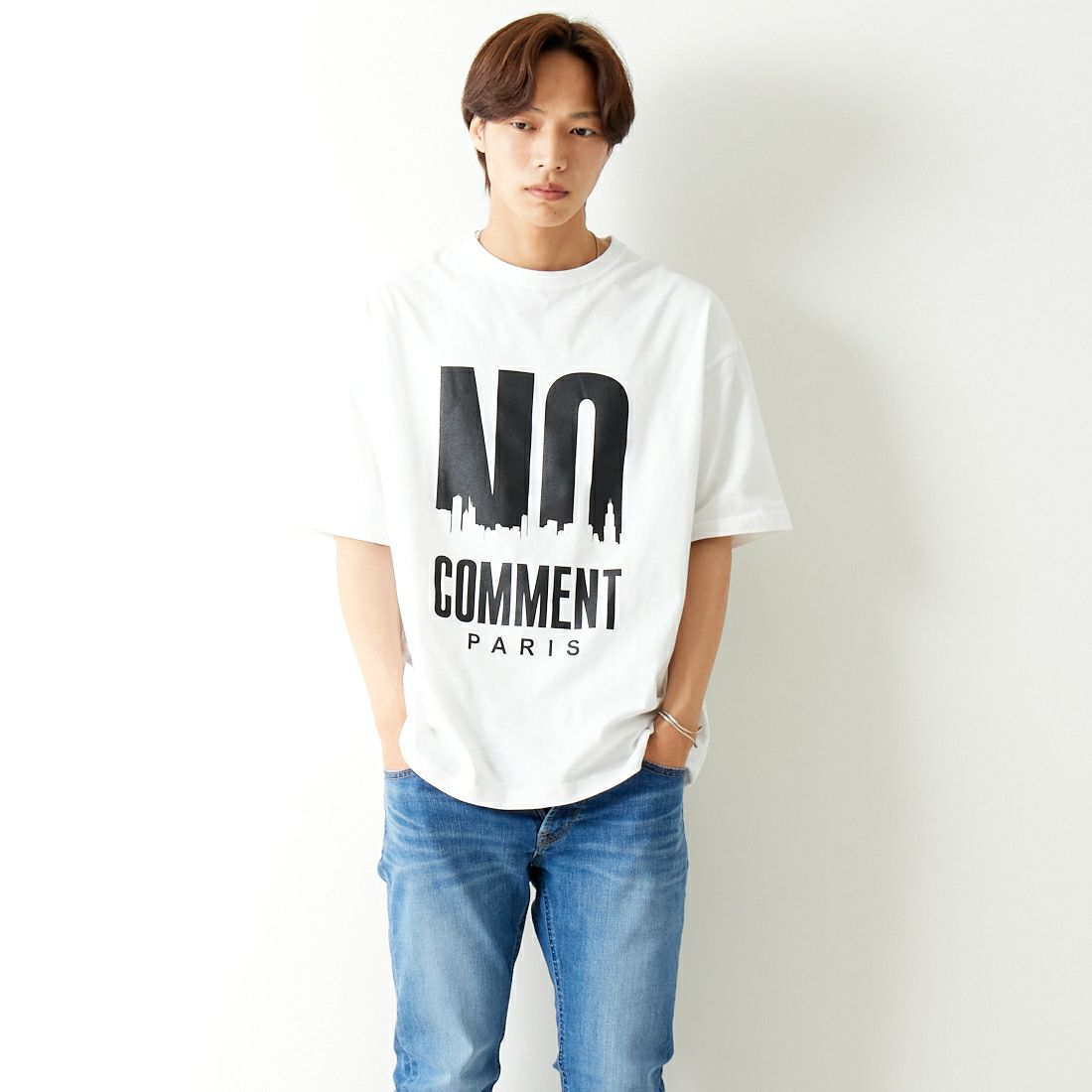 WHITE&&モデル身長：179cm 着用サイズ：L&&