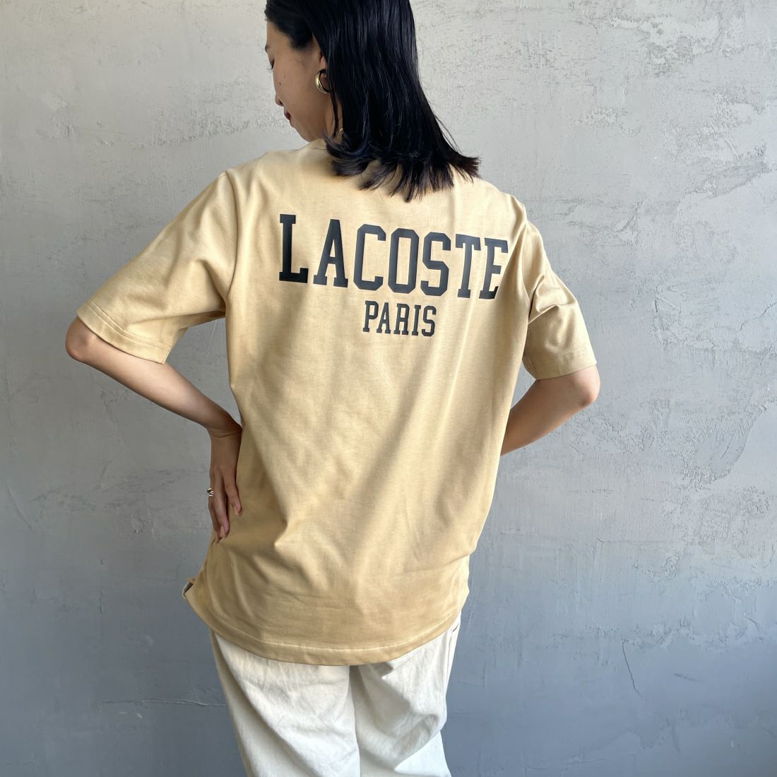 LACOSTE [ラコステ] バックプリントベーシックTシャツ [TH4705]