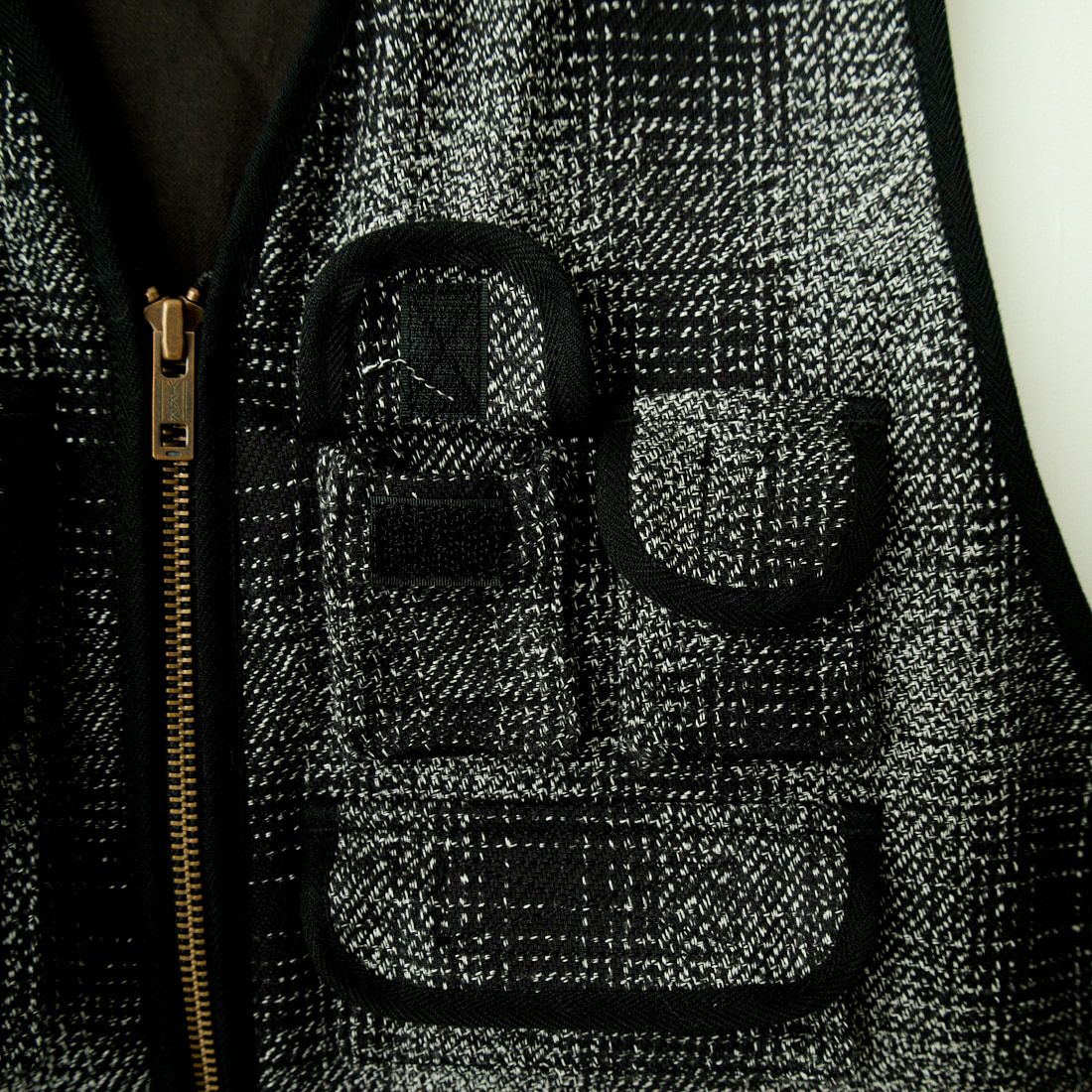 Name. [ネーム] フランネルフォトグラファーベスト [NMVE-002C] BLACK