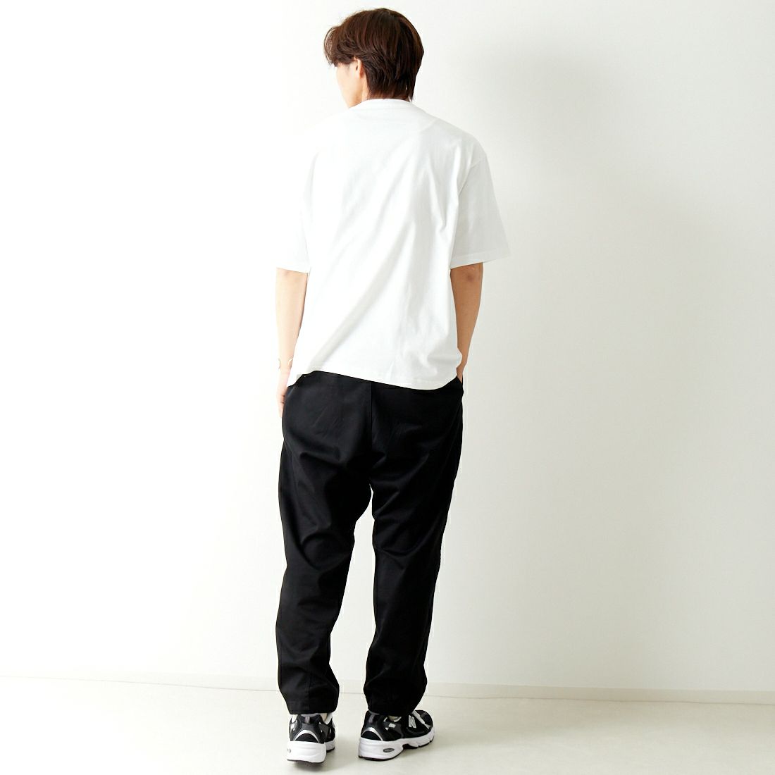 NO COMMENT PARIS [ノーコメントパリ] ショートスリーブ プリントTシャツ [NC-OT0049] WHITE &&モデル身長：179cm 着用サイズ：L&&