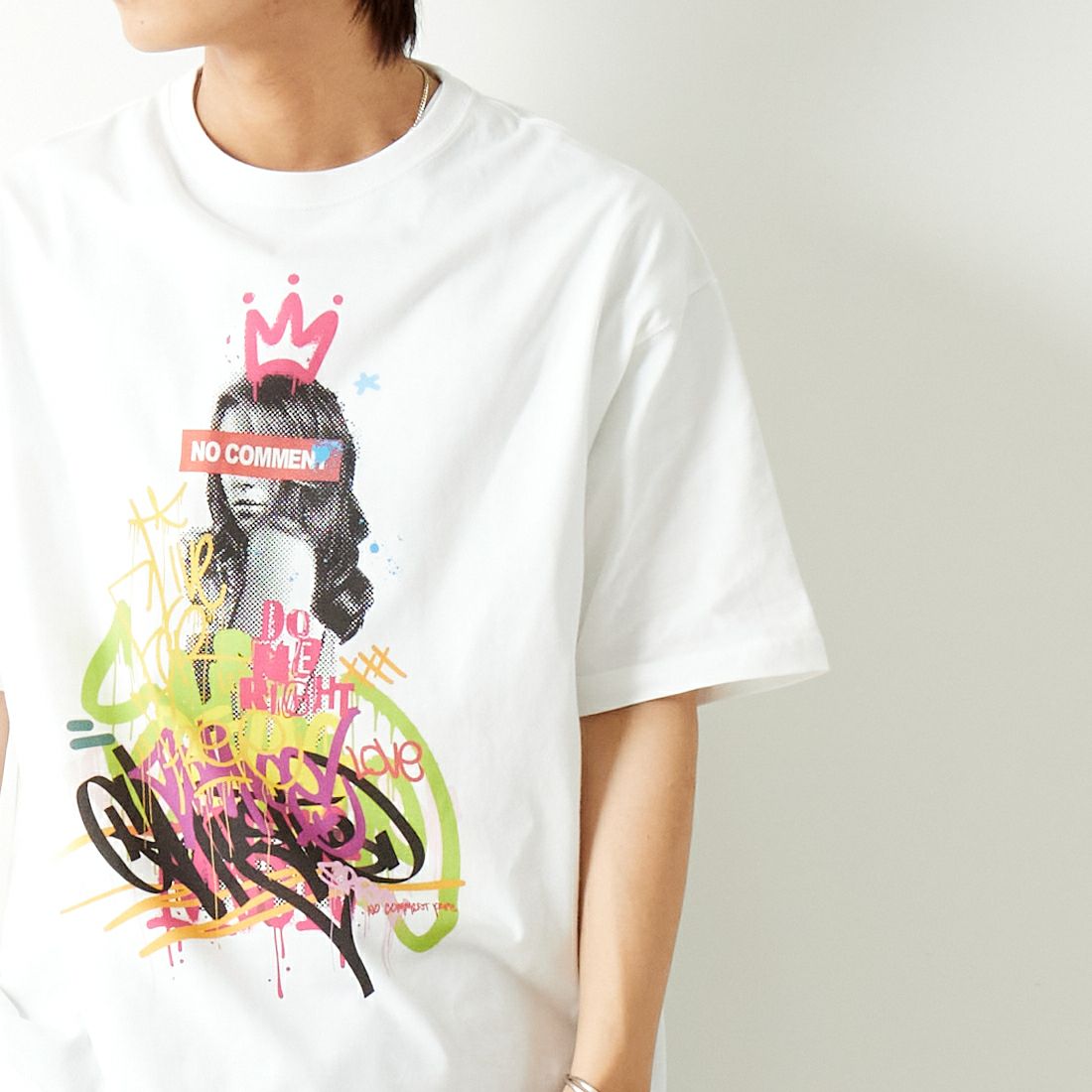 NO COMMENT PARIS [ノーコメントパリ] ショートスリーブ プリントTシャツ [NC-OT0049] WHITE