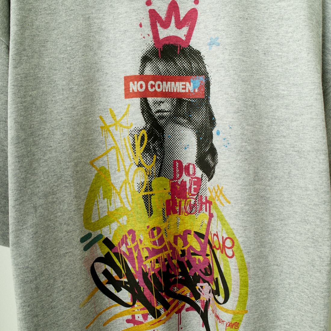 NO COMMENT PARIS [ノーコメントパリ] ショートスリーブ プリントTシャツ [NC-OT0049] GRAY