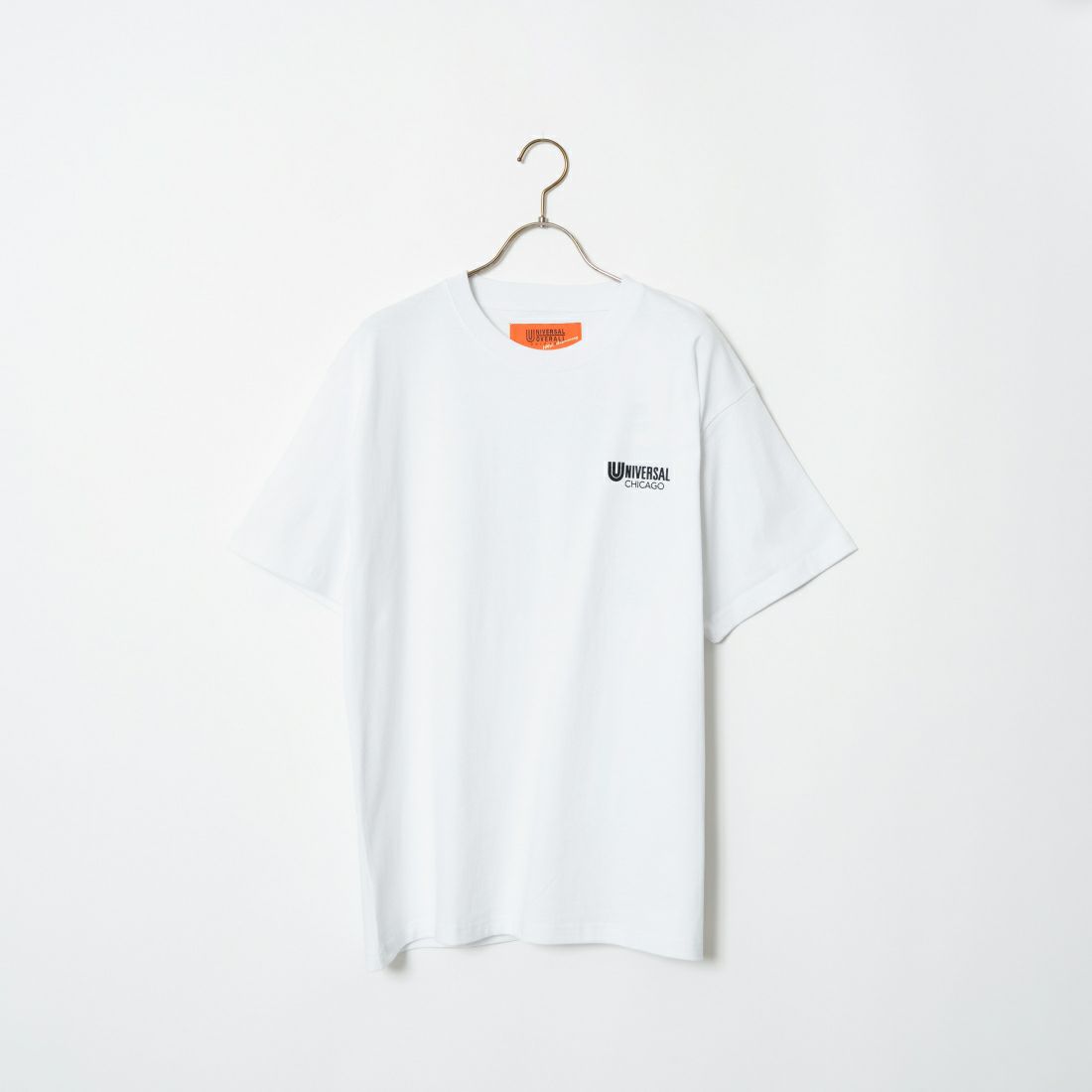 UNIVERSAL OVERALL [ユニバーサルオーバーオール] ヴィンテージテキストロゴTシャツ [U2413209A-100TH] WHITE
