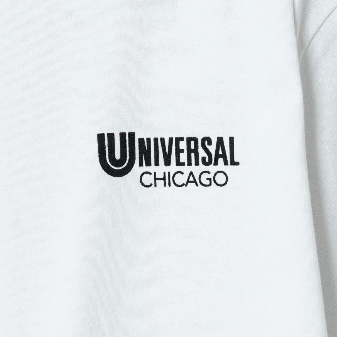 UNIVERSAL OVERALL [ユニバーサルオーバーオール] ヴィンテージテキストロゴTシャツ [U2413209A-100TH] WHITE
