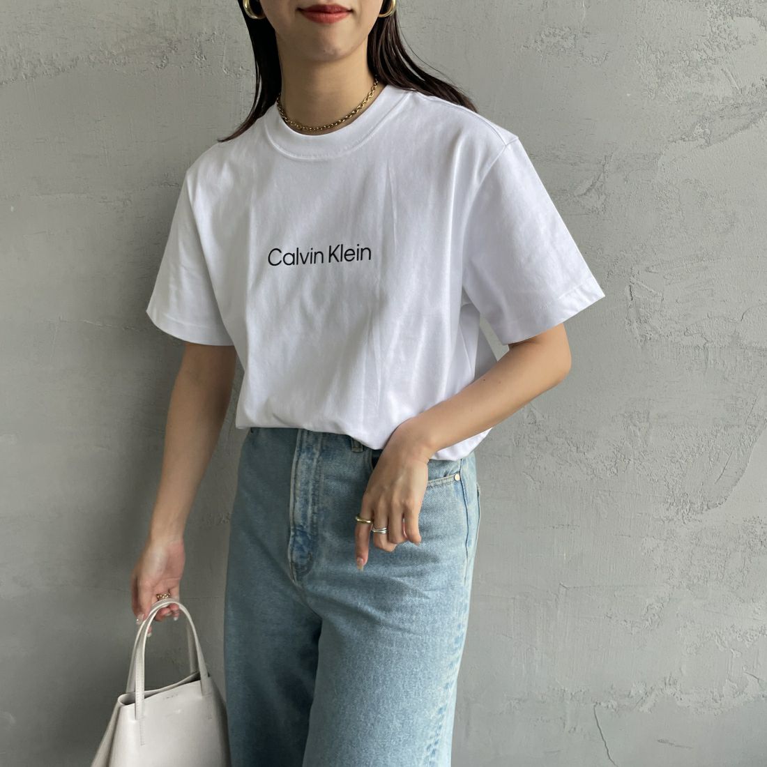 Calvin Klein [カルバンクライン] ロゴプリントボクシーTシャツ [40WH113]