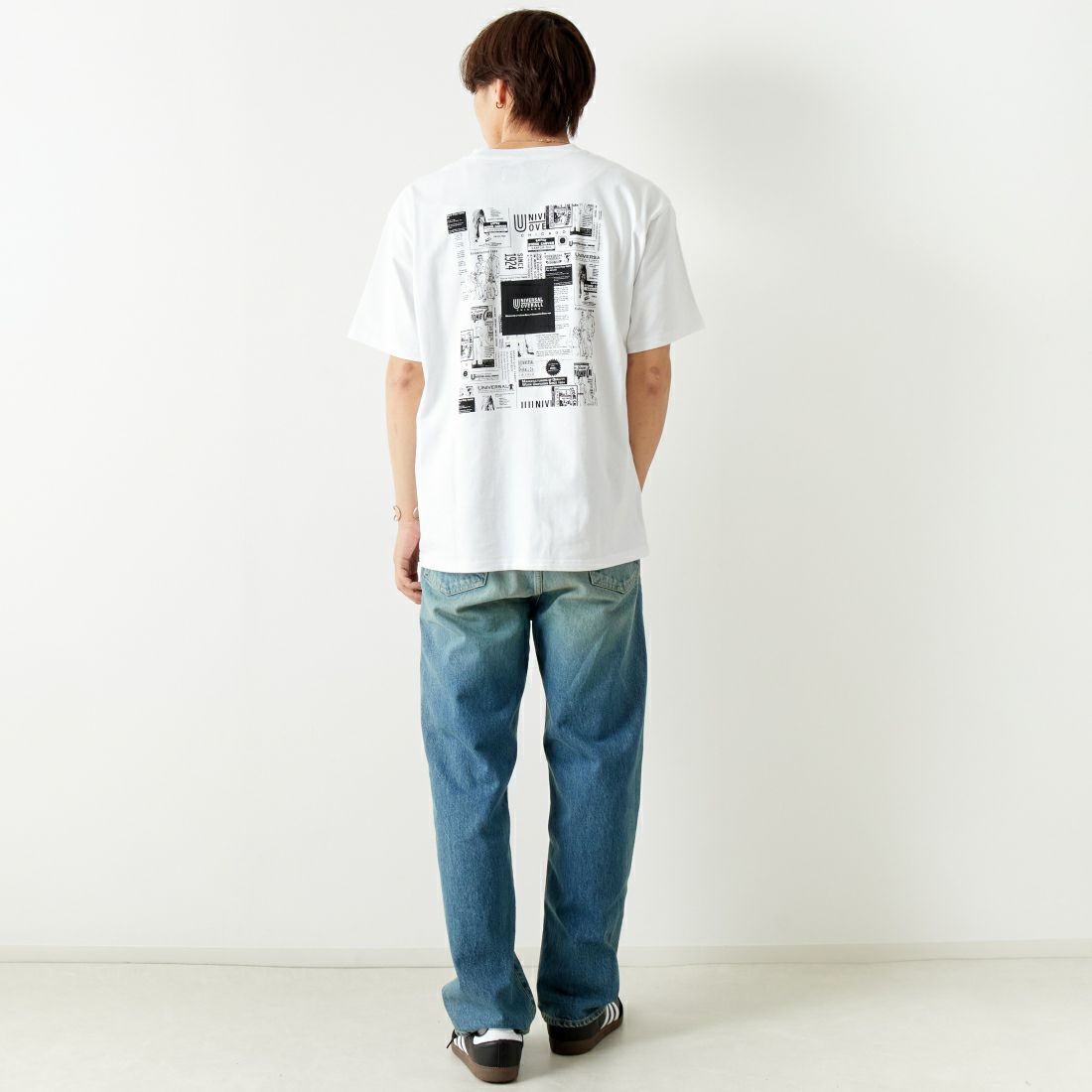 UNIVERSAL OVERALL [ユニバーサルオーバーオール] 100th バンダナTシャツ [U2413209C-100TH] WHITE