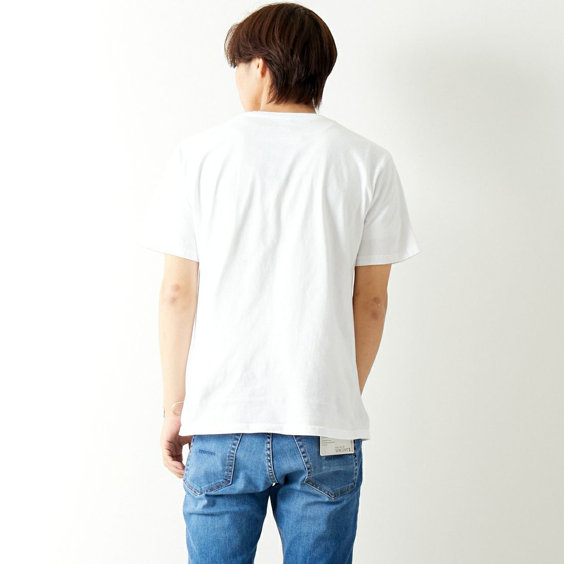 Good On [グッドオン] ショートスリーブポケットTシャツ [GOST0903C] WHITE &&モデル身長：179cm 着用サイズ：L&&