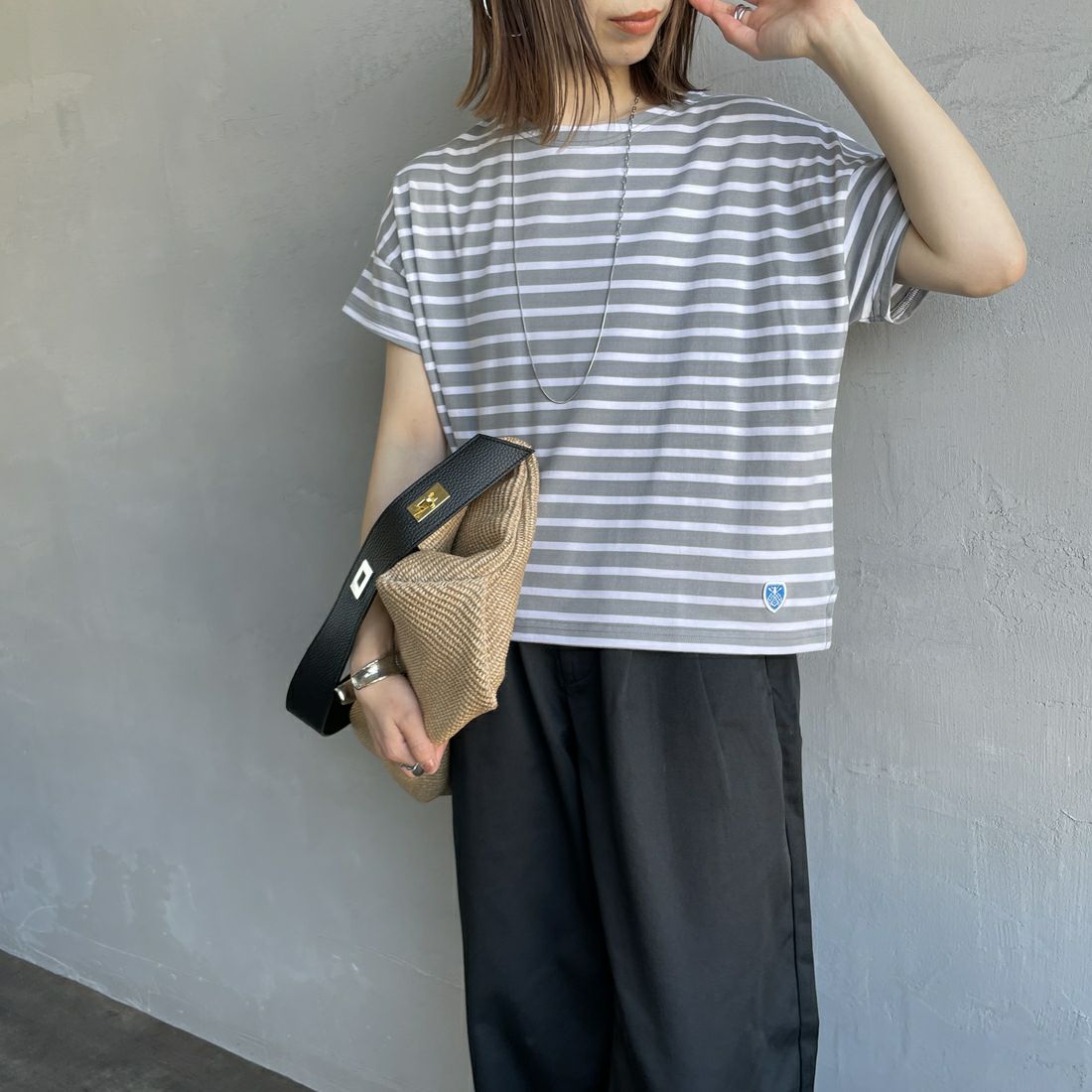 GREY/WHITE&&モデル身長：158cm 着用サイズ：1&&