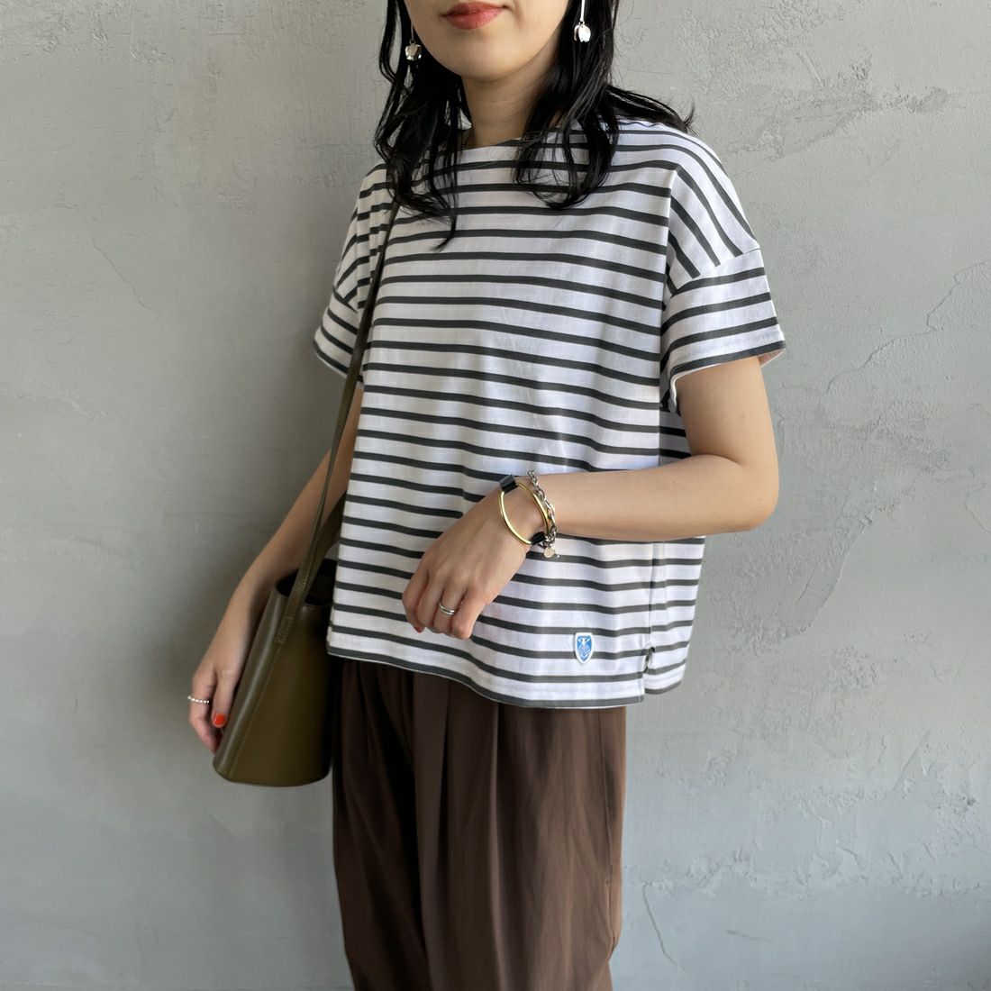 WH/F.GREY&&モデル身長：160cm 着用サイズ：1&&