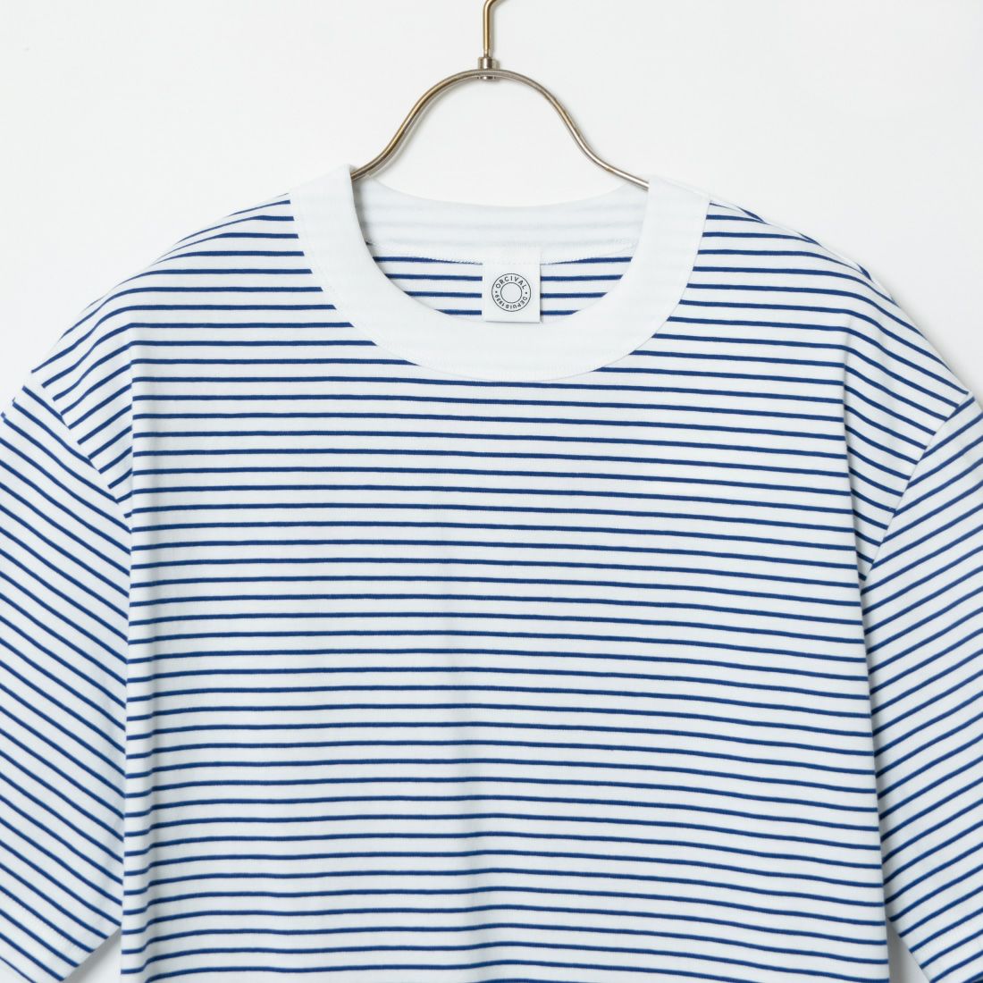 ORCIVAL [オーシバル] クルーネックボーダーTシャツ [OR-C0338CCF] WHITE/BLUE