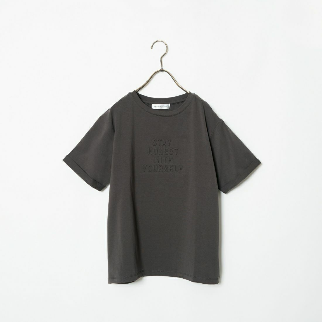 Maison de L'allure [メゾン ドゥ ラリュール] エンボスロゴTシャツ [24112024] 08 CHARCOA