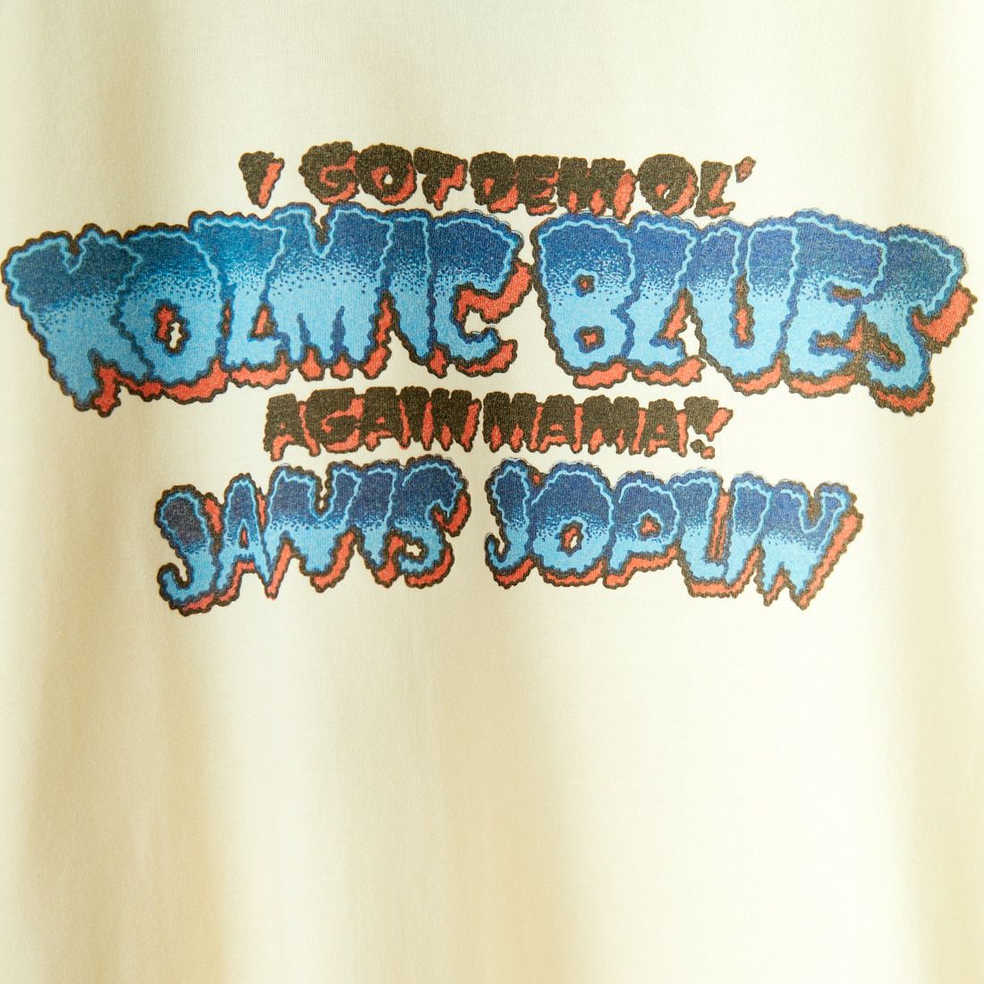 BLUESCENTRIC [ブルースセントリック] JANIS JOPLIN GOT DEM OL' KOZMIC BLUES リンガーTシャツ [BC110075000] NATURAL