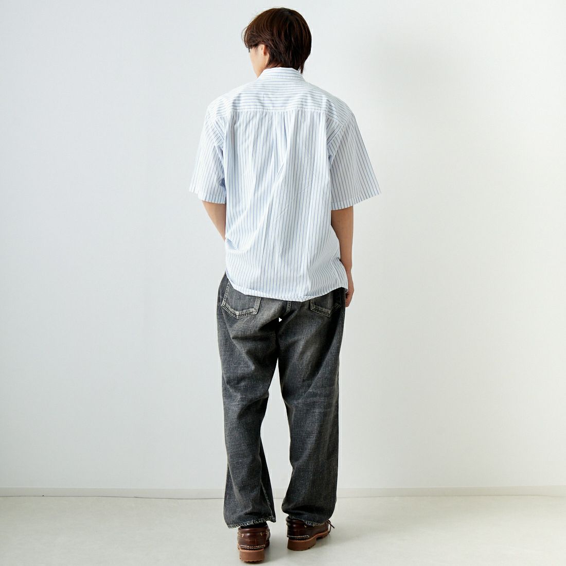 carhartt WIP [カーハートダブリューアイピー] ショートスリーブ ライナスシャツ [I033028] L.ST BLEAC &&モデル身長：179cm 着用サイズ：L&&