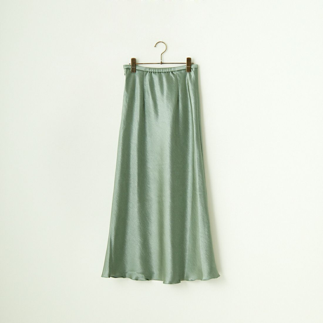 dolly-sean [ドリーシーン] クレーターサテン バイヤスフレアスカート [M-8110] 720 ｸﾞﾘｰﾝ