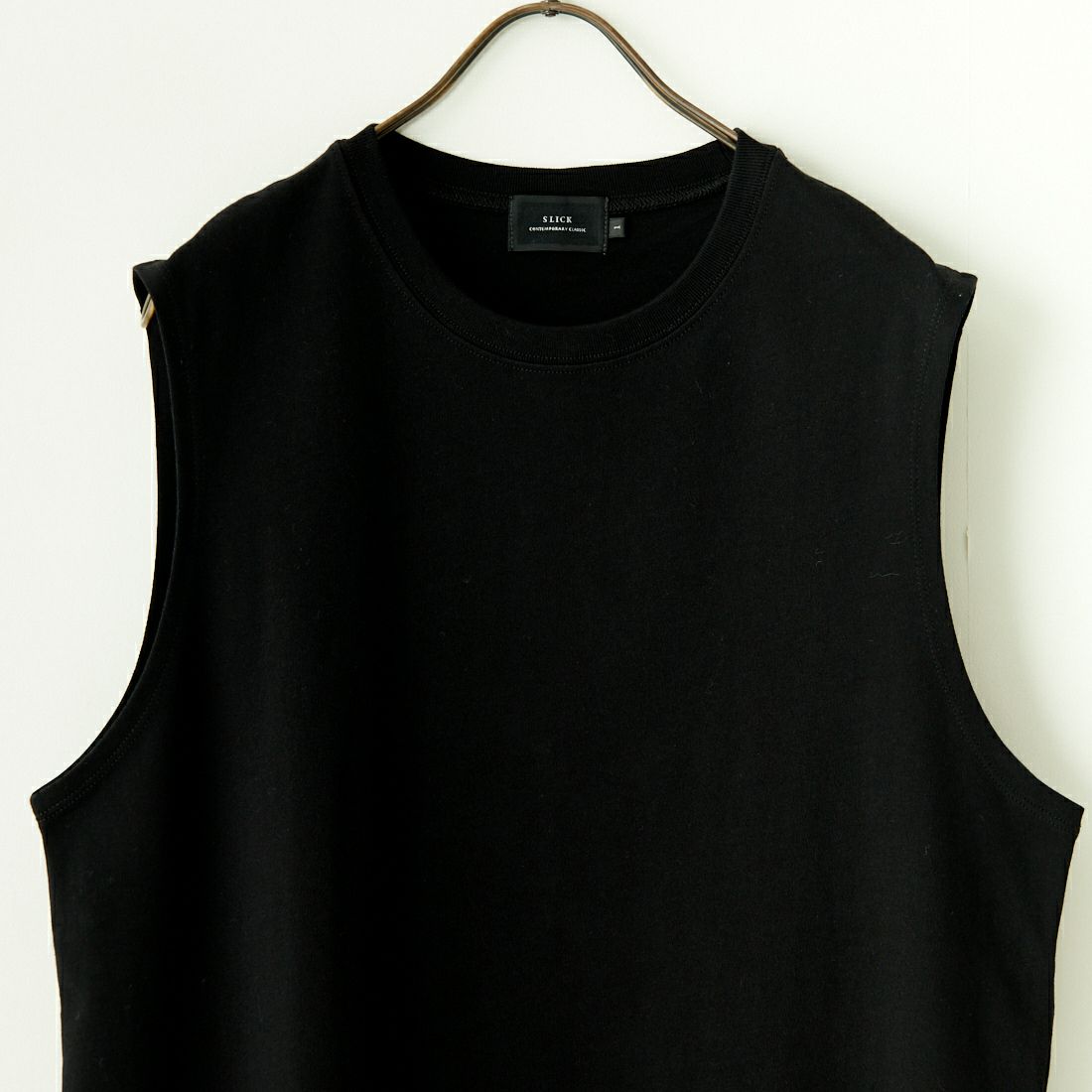 SLICK [スリック] ハイツイストコットン スリーブレスTシャツ [5255858] 700 BLACK