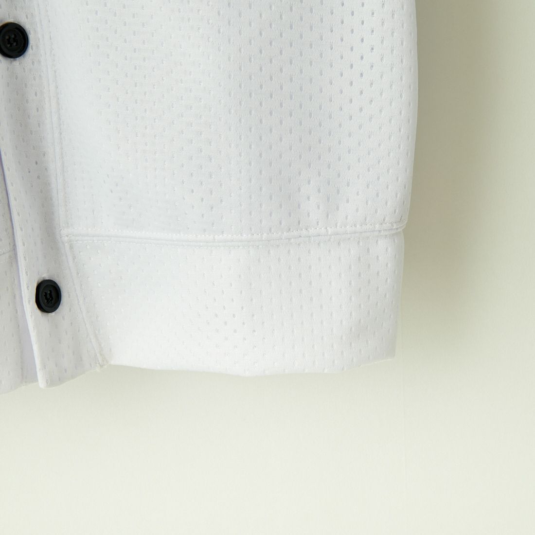 LA Blanks [エルエーブランクス] 2レイヤーメッシュカーディガン [2LAYER-MESH-CARDIGAN] WHITE