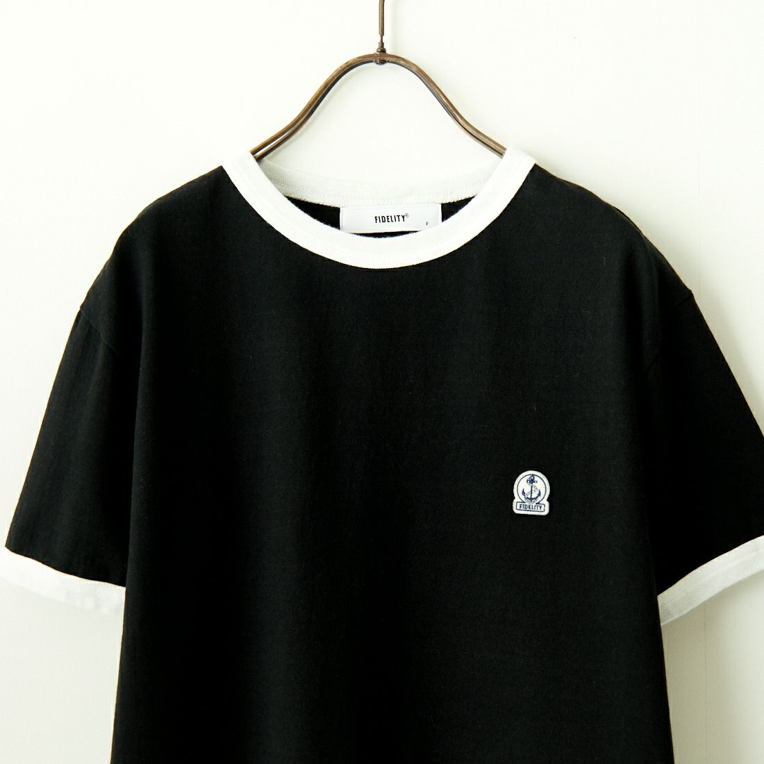 FIDELITY [フィデリティ] エンブレムリンガーTシャツ [FH-24575409] 01 BLACK