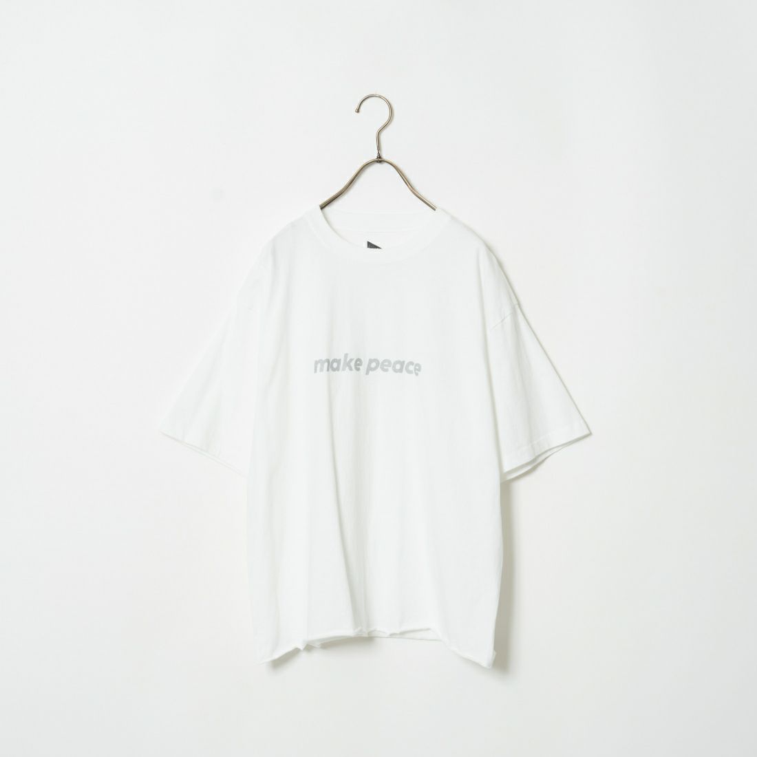 FUNG [ファング] MAKE PEACE カットオフプリントTシャツ [MAKE-PEACE] WHITE/SILV
