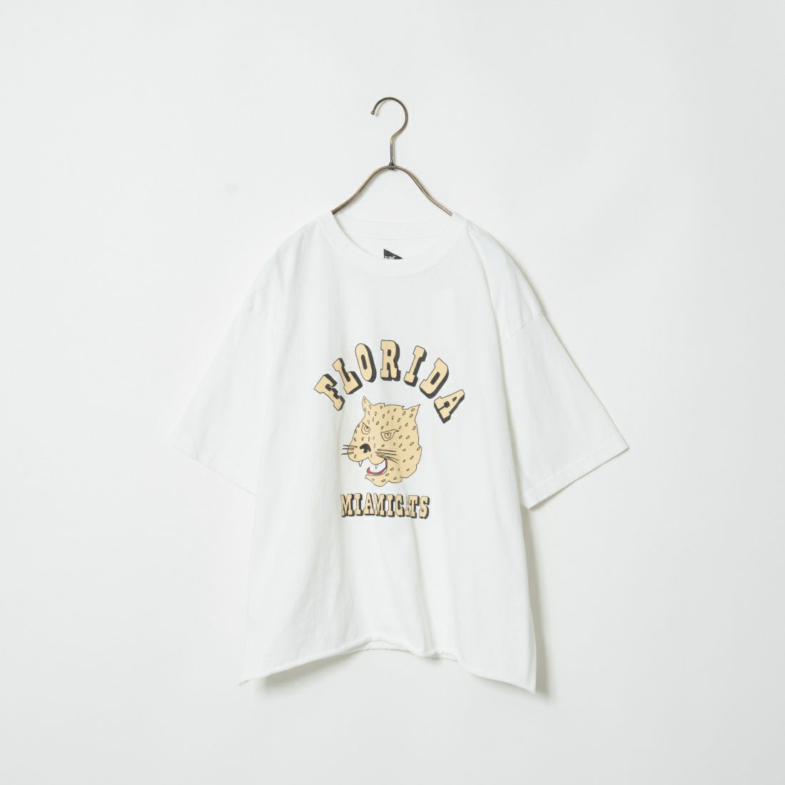 FUNG [ファング] FLORIDA カットオフプリントTシャツ [FLORIDA] WHITE