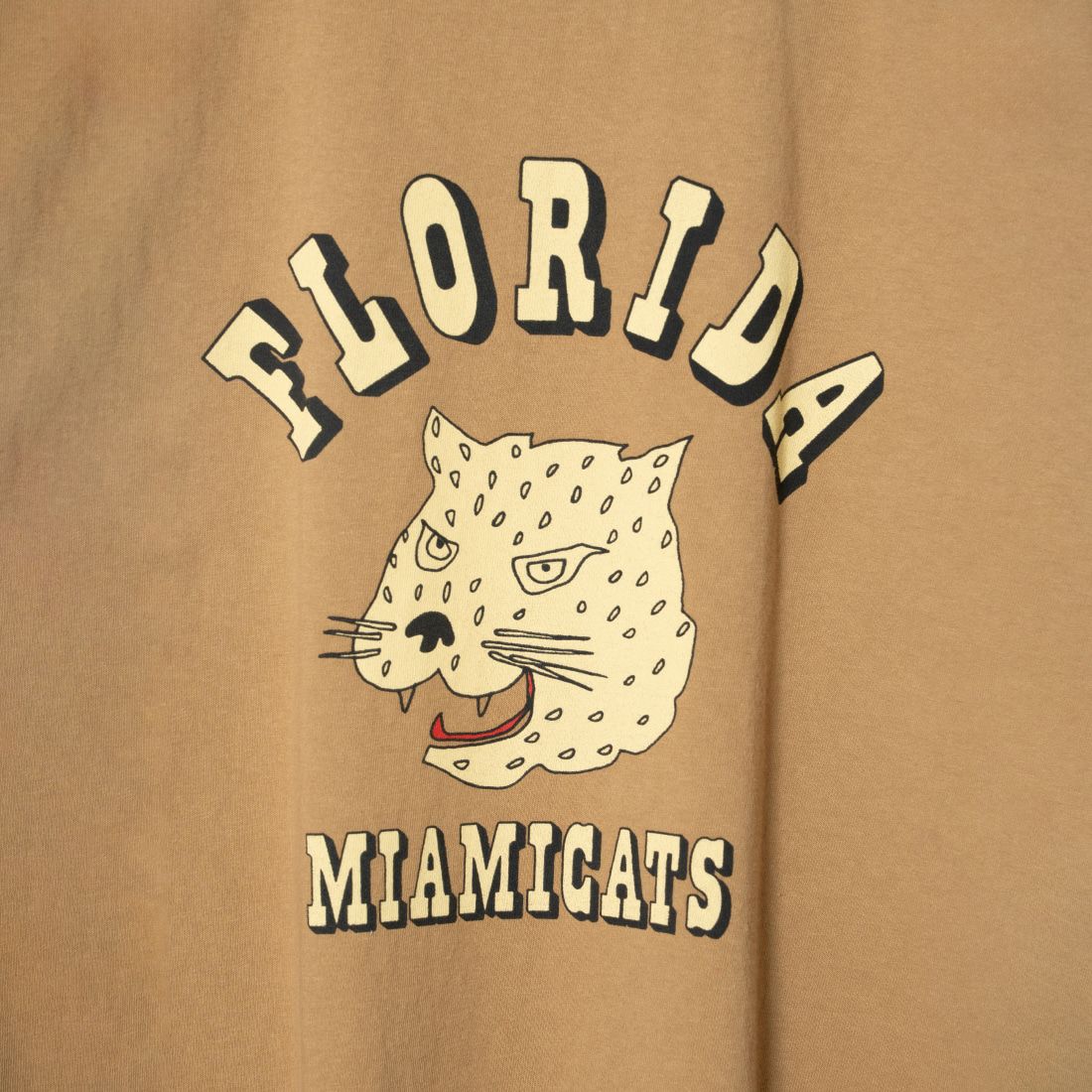 FUNG [ファング] FLORIDA カットオフプリントTシャツ [FLORIDA] BEIGE