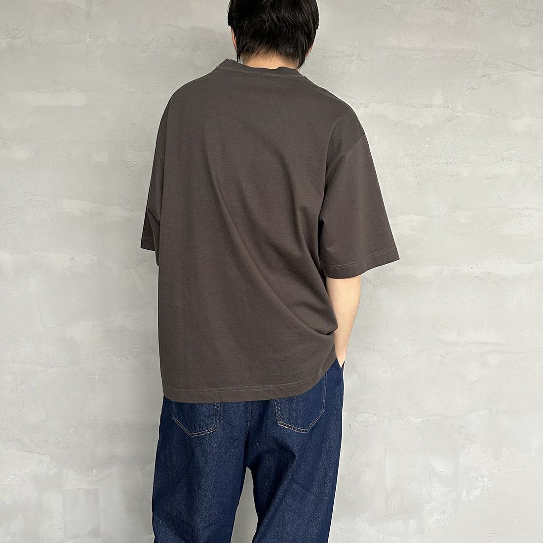 Gymphlex [ジムフレックス] ヘビーウェイトジャージー ショートスリーブTシャツ [J-9271HWJ] CHARCOAL &&モデル身長：173cm 着用サイズ：L&&