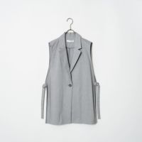 Jeans Factory Clothes [ジーンズファクトリークローズ] バックラッシュ ダブルカラーベスト [21242051] 002 ｸﾞﾚｰｽﾄ