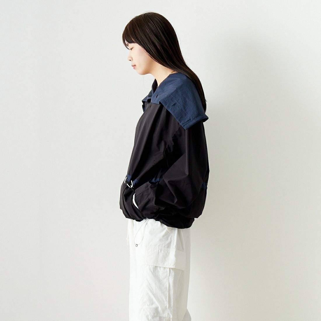 F CE. [エフシーイー] パーテックス スタンドプルオーバー [FPA14241U0001] BLACK &&モデル身長：167cm 着用サイズ：S&&