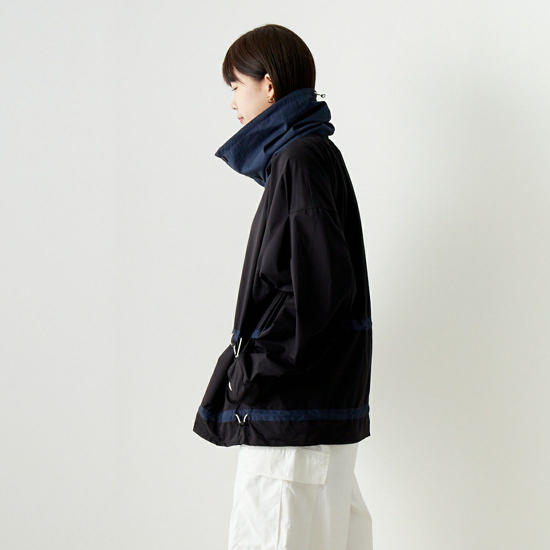 F CE. [エフシーイー] パーテックス スタンドプルオーバー [FPA14241U0001] BLACK &&モデル身長：167cm 着用サイズ：S&&