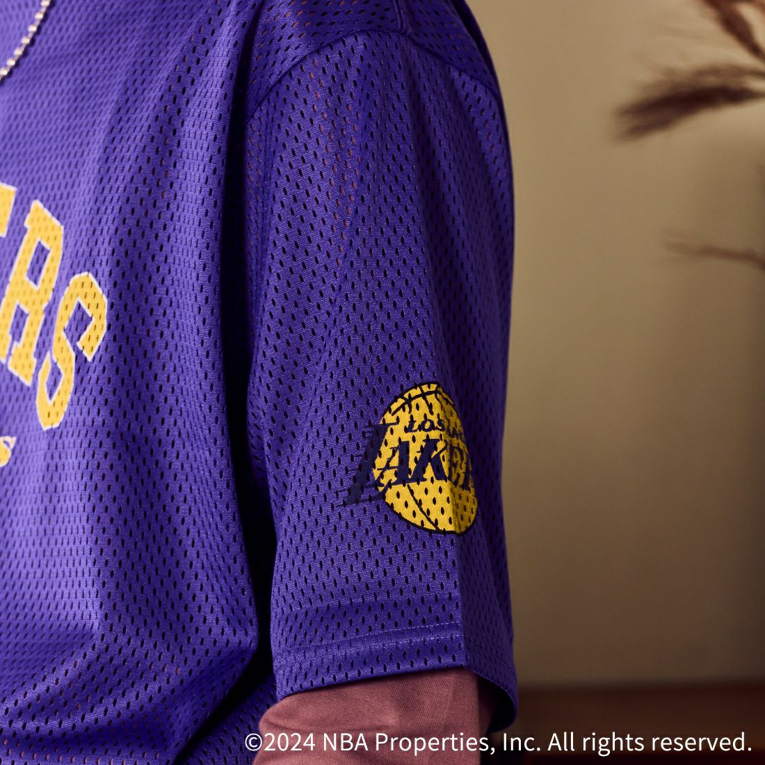 OFF THE COURT BY NBA [オフ ザ コート バイ エヌビーエー] 別注 メッシュTシャツ [JF-24SS-001-JF] PPL LAKERS