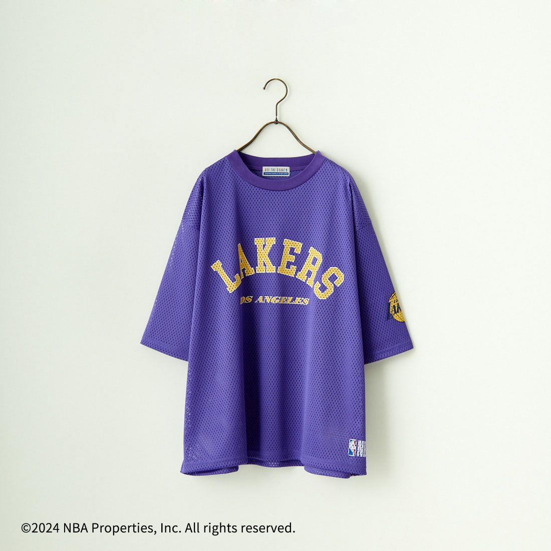 OFF THE COURT BY NBA [オフ ザ コート バイ エヌビーエー] 別注 メッシュTシャツ [JF-24SS-001-JF] PPL LAKERS