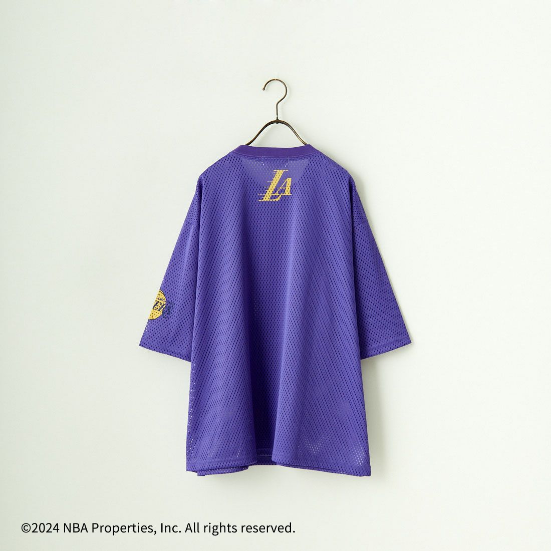 OFF THE COURT BY NBA [オフ ザ コート バイ エヌビーエー] 別注 メッシュTシャツ [JF-24SS-001-JF] PPL LAKERS