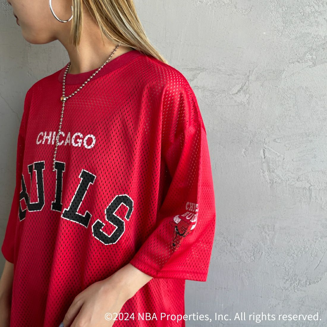 OFF THE COURT BY NBA [オフ ザ コート バイ エヌビーエー] 別注 メッシュTシャツ [JF-24SS-001-JF] RED BULLS