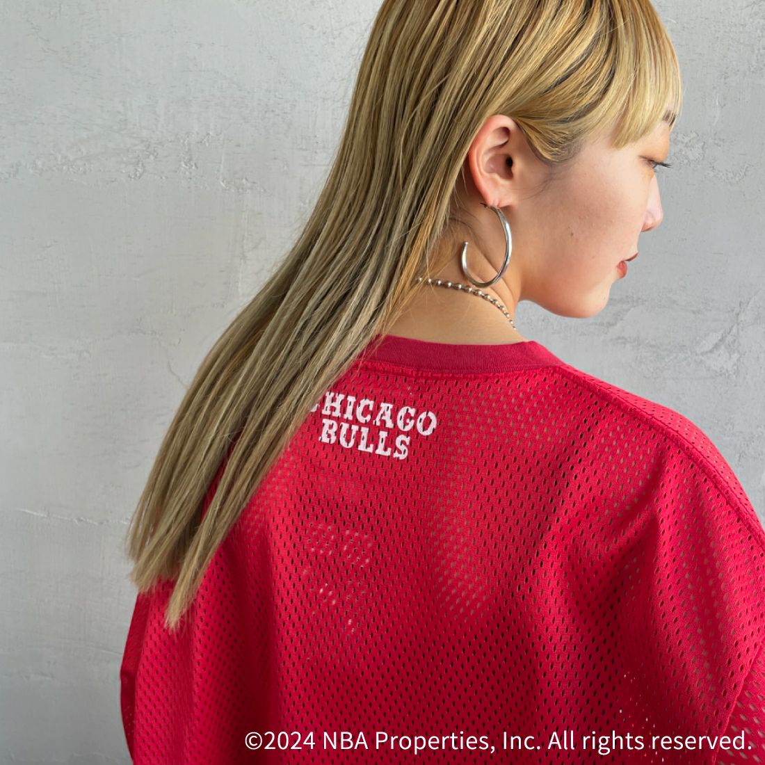 OFF THE COURT BY NBA [オフ ザ コート バイ エヌビーエー] 別注 メッシュTシャツ [JF-24SS-001-JF] RED BULLS