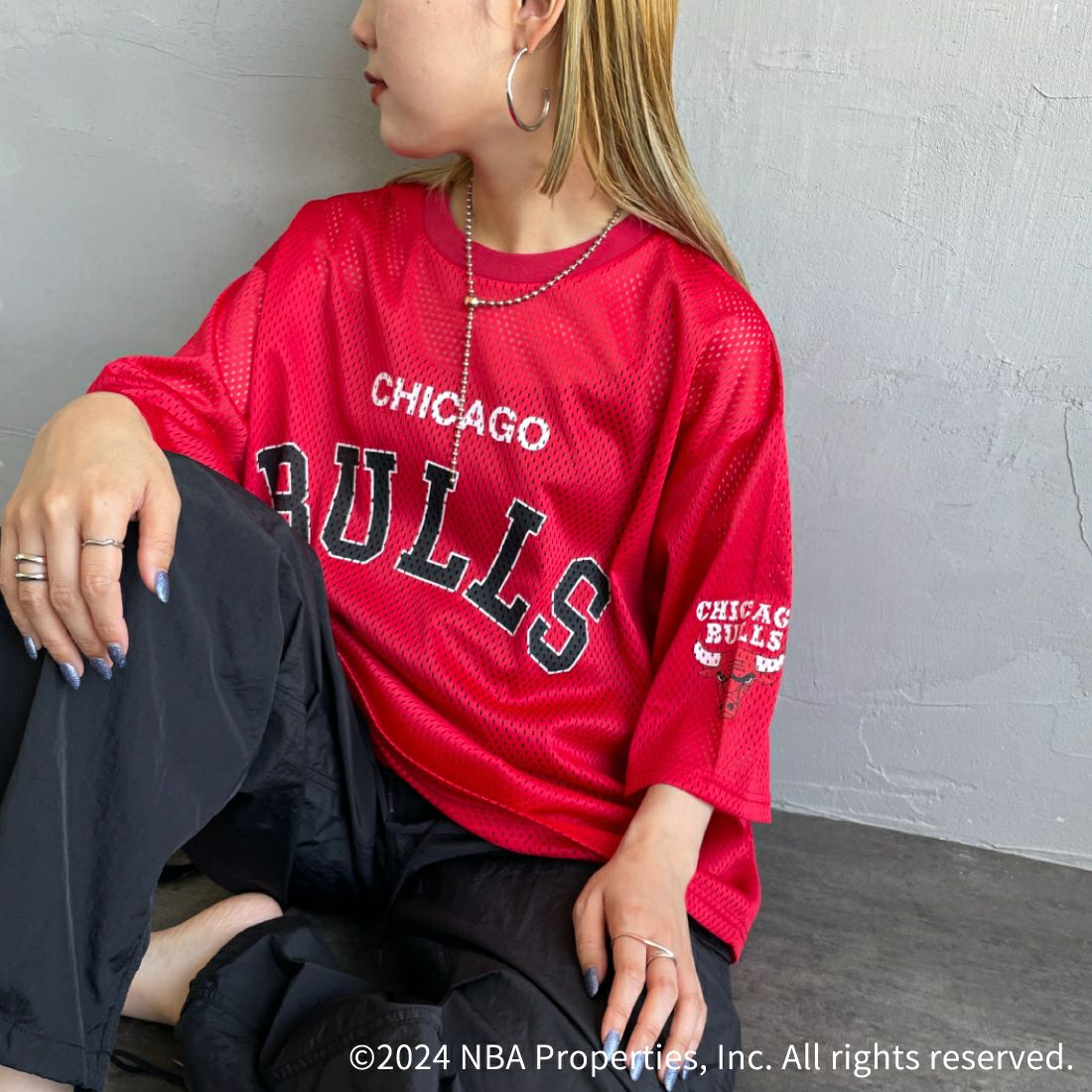 OFF THE COURT BY NBA [オフ ザ コート バイ エヌビーエー] 別注 メッシュTシャツ [JF-24SS-001-JF] RED BULLS