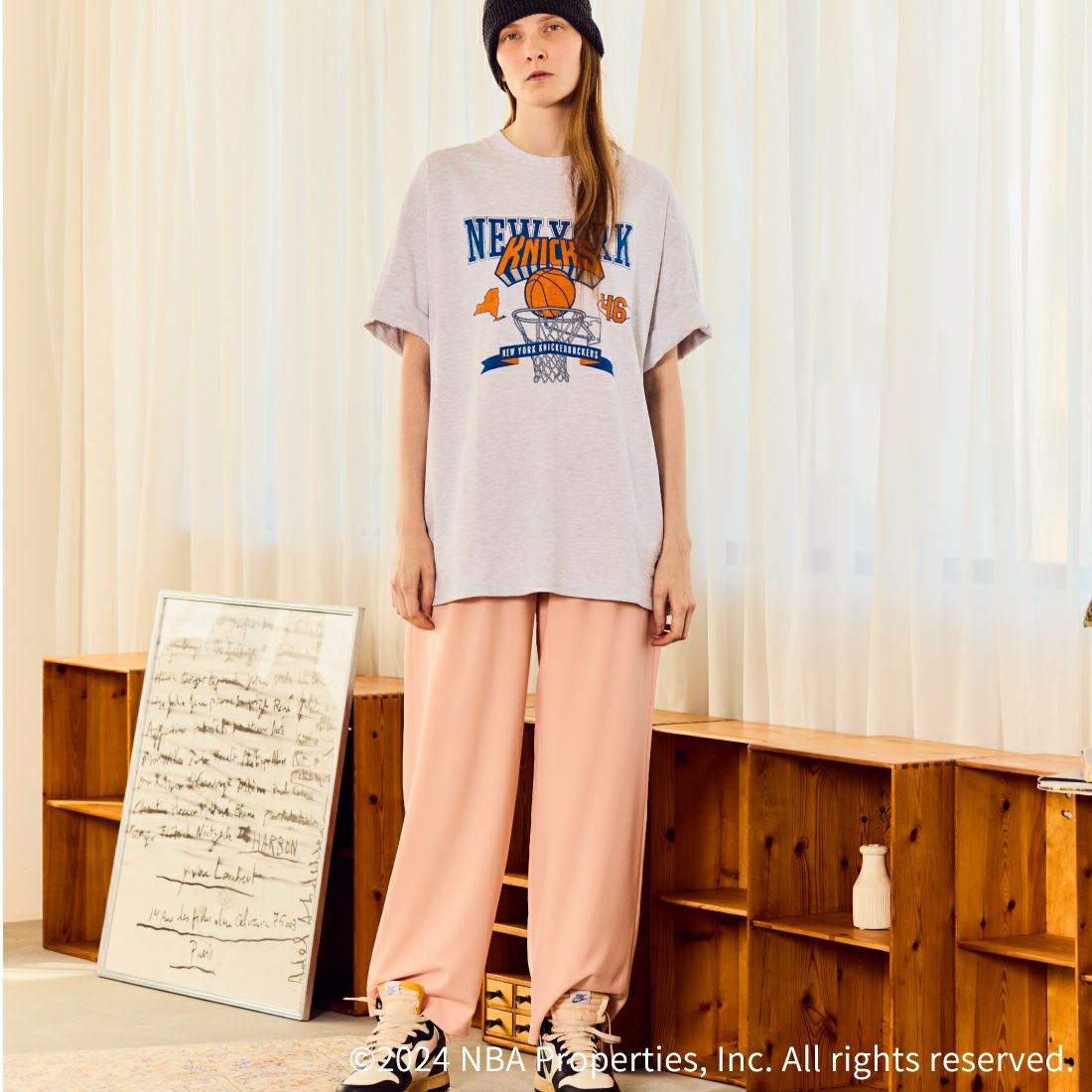 OFF THE COURT BY NBA [オフ ザ コート バイ エヌビーエー] 別注 チームTシャツ [JF-24SS-002-JF] WHT WARRIO
