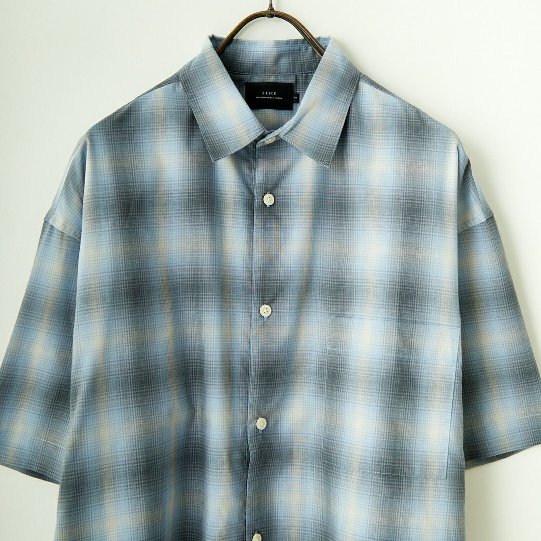 SLICK [スリック] オンブレーチェックレギュラーシャツ [5255861] 225 F.BLUE