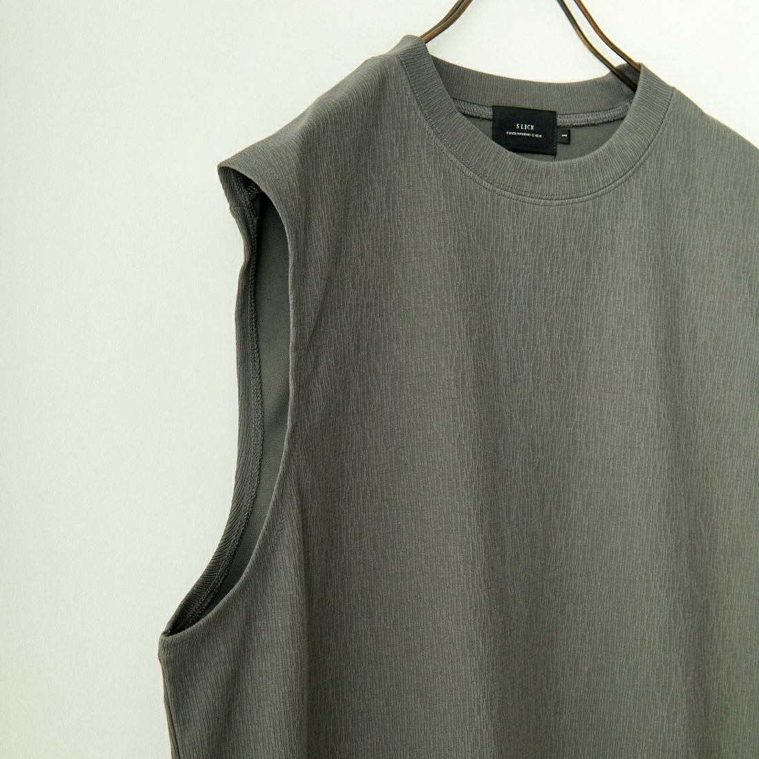 SLICK [スリック] ダブルニットスリーブレスTシャツ [5251740] 720 COAL